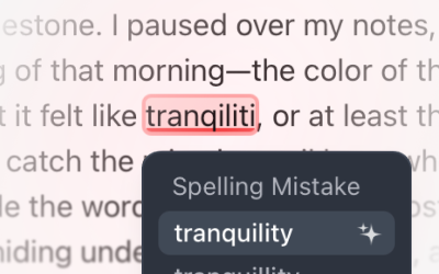 AI spell check feature