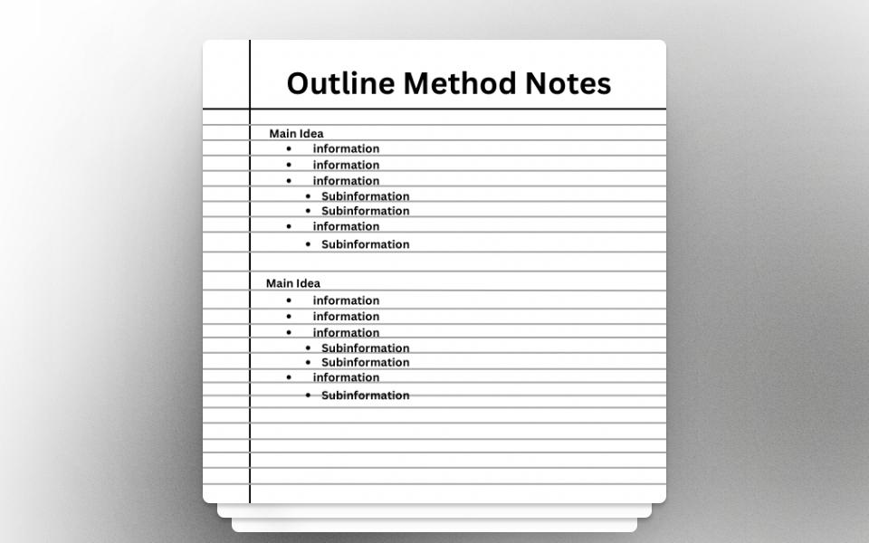 Outline note example