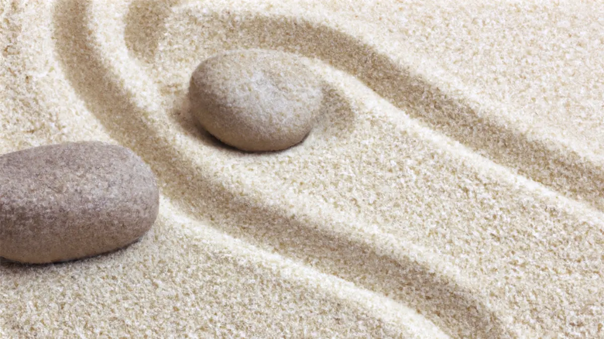A zen sand garden