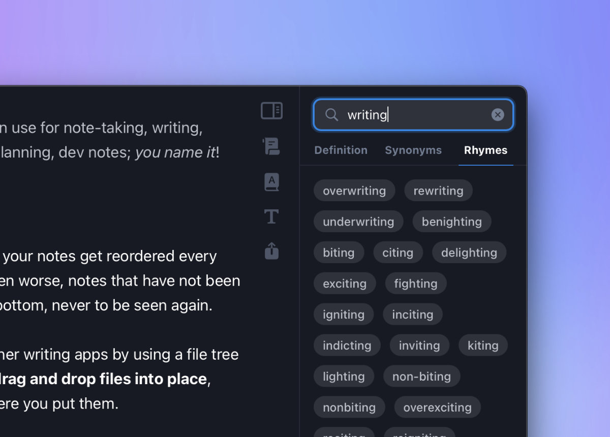 Dictionary in Breveto