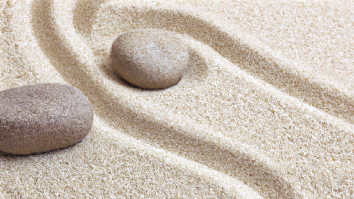 A zen sand garden