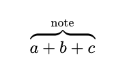 A math expression in Breveto