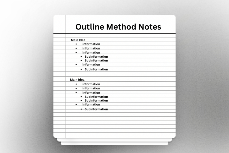 Outline note example