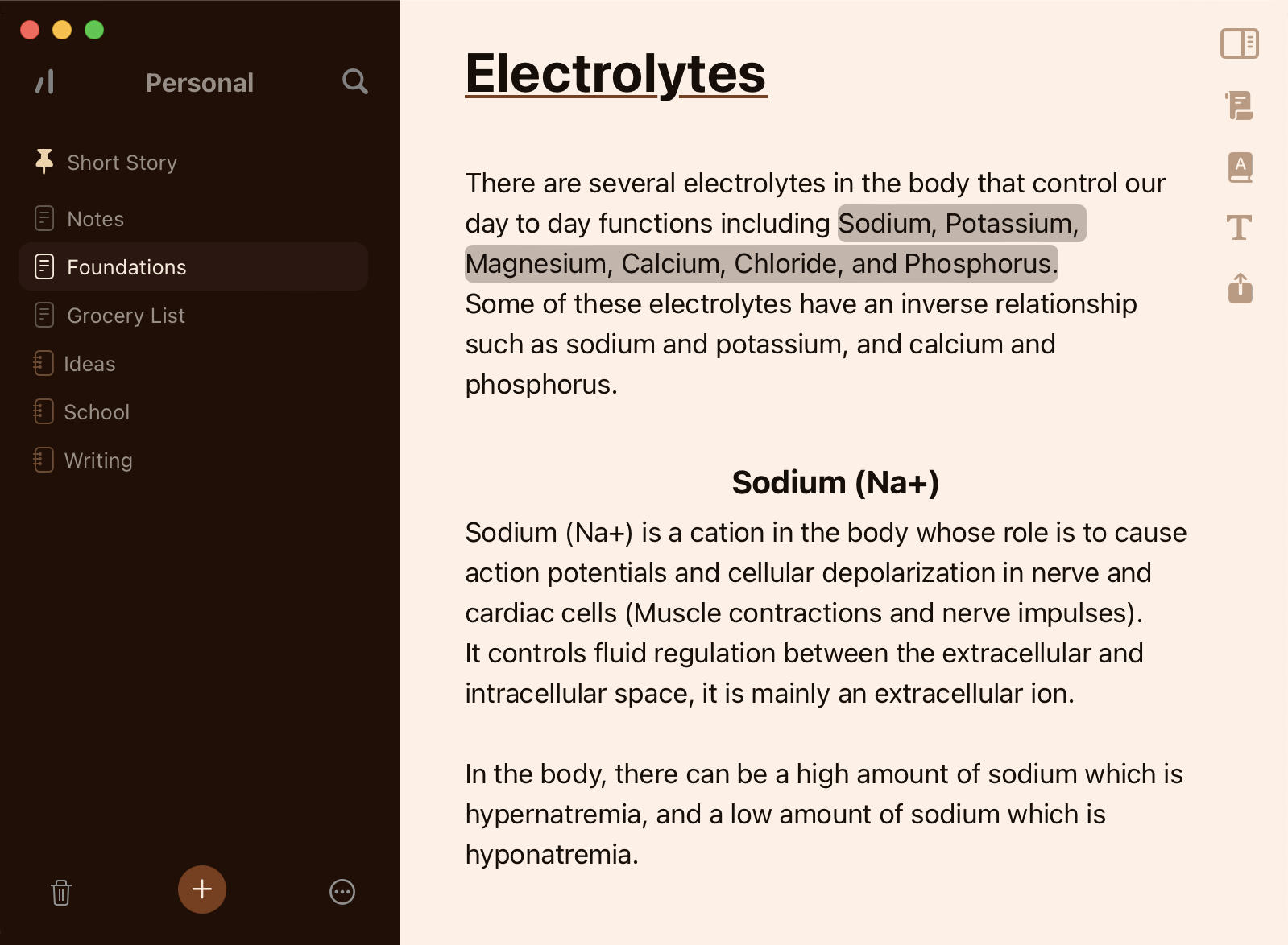 Breveto's UI with different themes