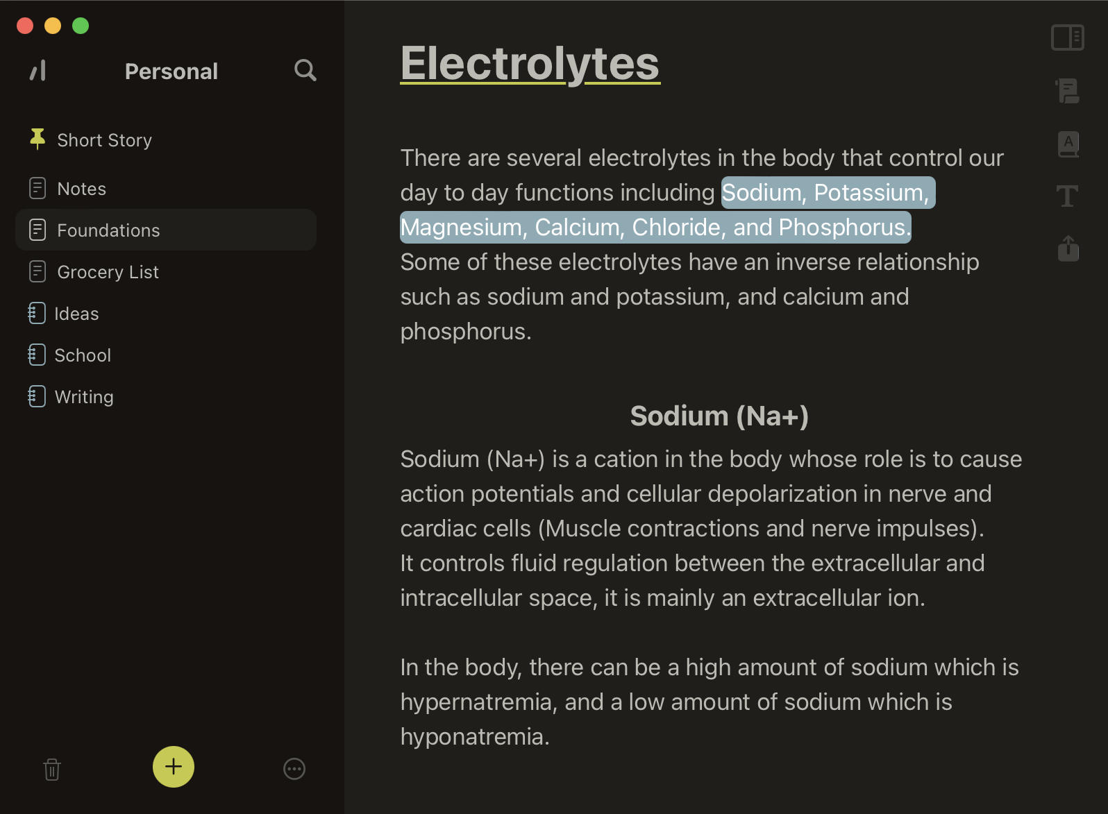 Breveto's UI with different themes