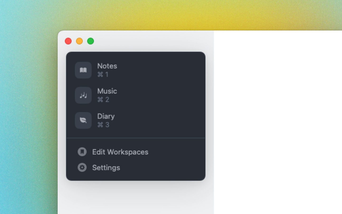 Workspaces in Breveto